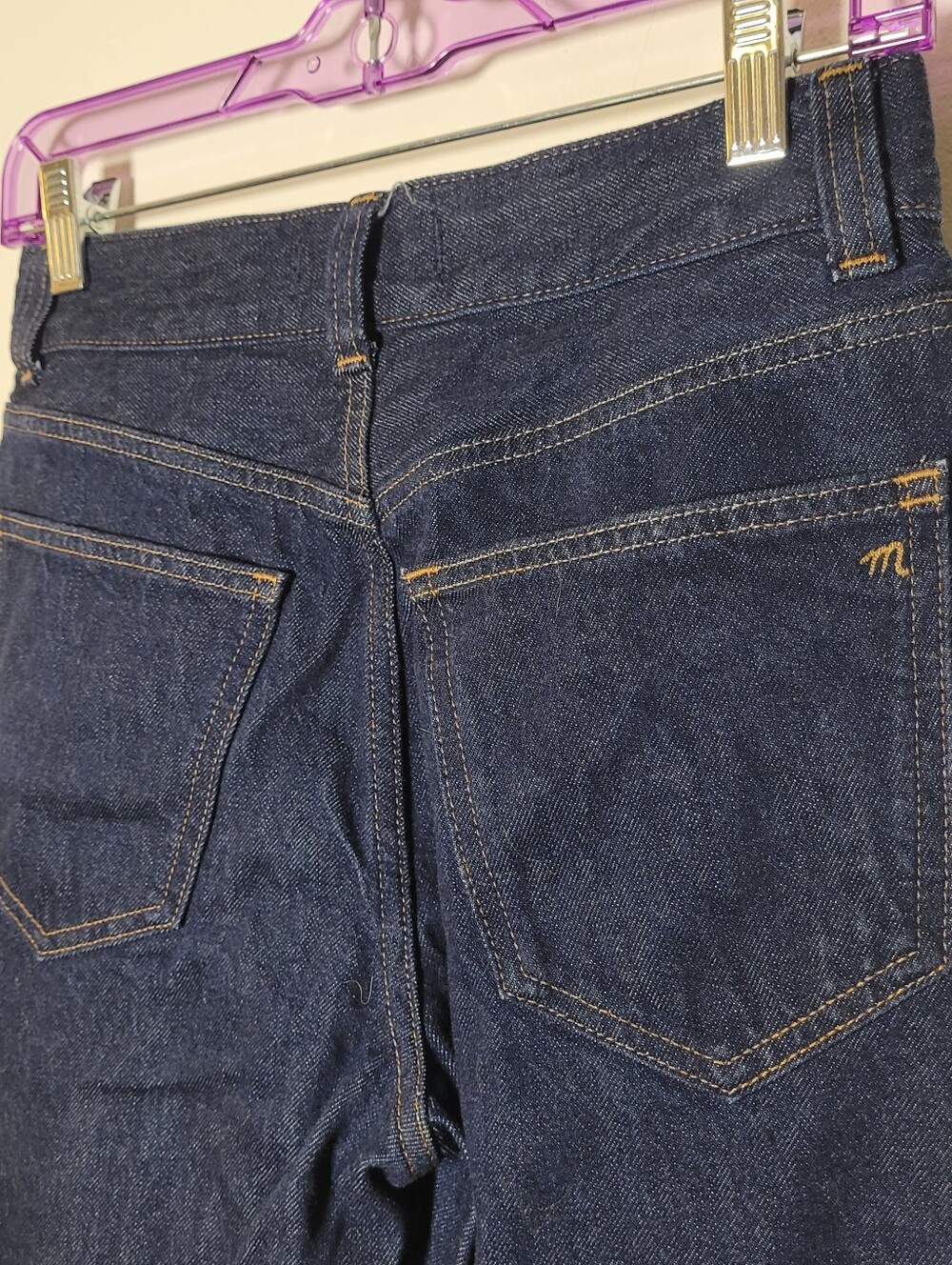 Madewell Womens The Ballon Denim Jeans Size 25P Blue Barrel Leg Mid Rise Boho - Picture 4 of 9
